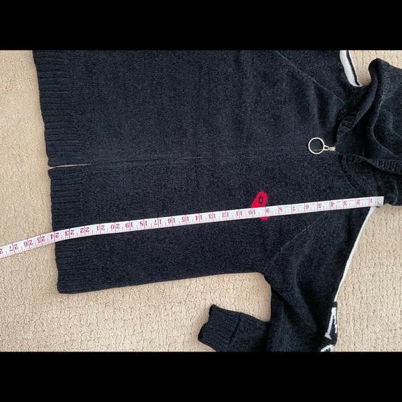 Heathered black hoodie jacket with zip -Small - Picture 6 of 6